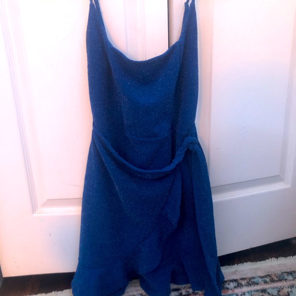 Hoco dress, blue sparkly from lucy in the sky